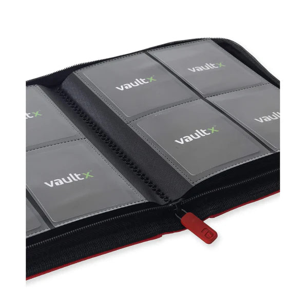 Vault X EXO-TEC Zip Binder 4-Pocket – Red